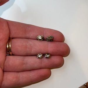 Silver Earrings with CZs